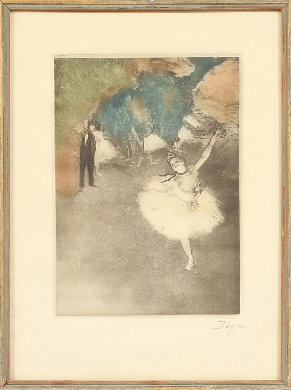 EDGAR DEGAS. EFTER. Ballerina, etsning.