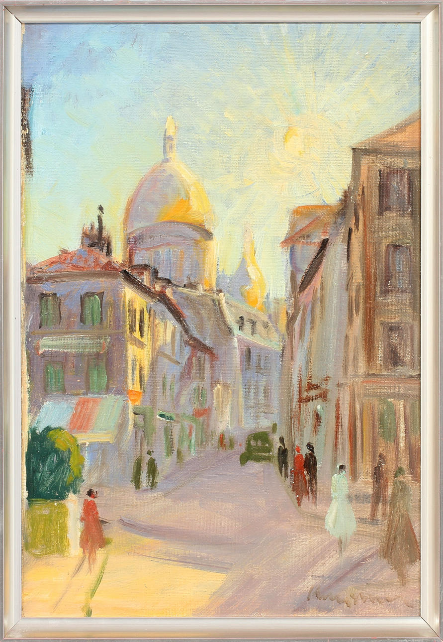 KULO GREEN. olja på duk, "Sacre Coeur" signerad.