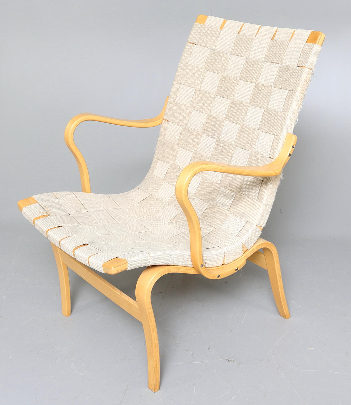 BRUNO MATHSSON. FÅTÖLJ, "Eva", signerad Bruno Mathsson by DUX.