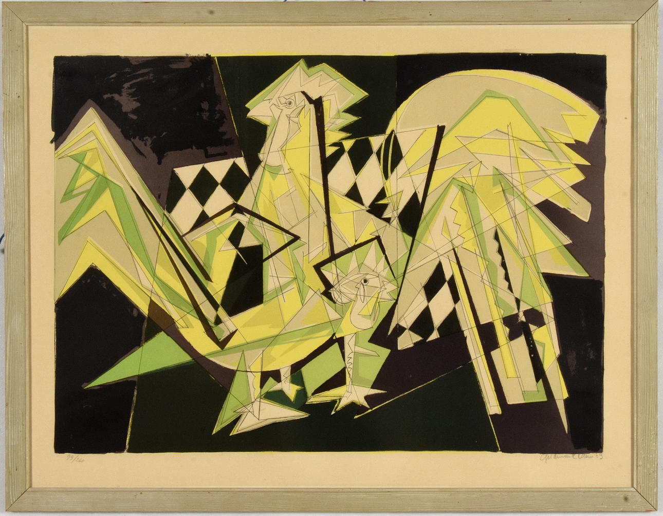 GUDMUND OLSEN. Farvelitografi.