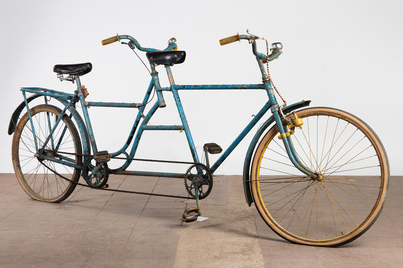 RIXE. Rixe, bicycle / tandem, metal, leather, paint, rubber, Germany.