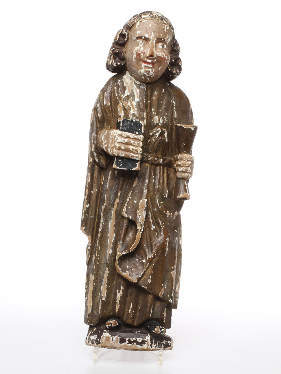 SAKRAL SKULPTUR, skuret och bemålat trä.