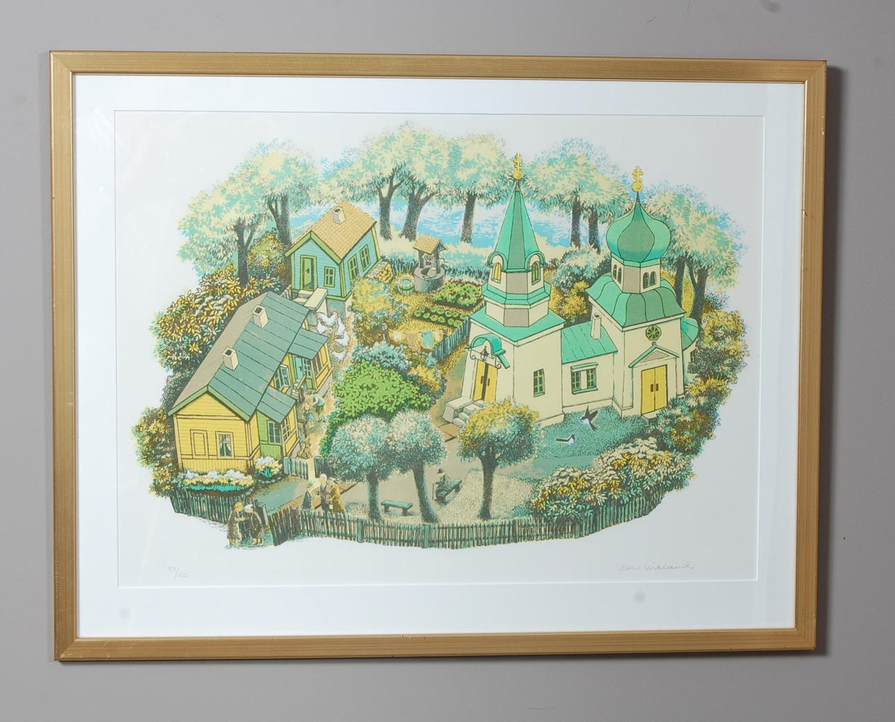 ILON WIKLAND. Färglitografi, Signerad, numrerad.