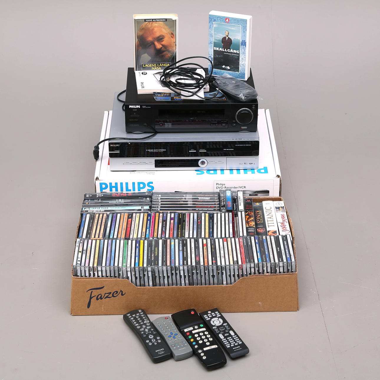DVD/VHS-SPELARE, Philips DVDR 3510V, VHS-SPELARE, Philips VR605.