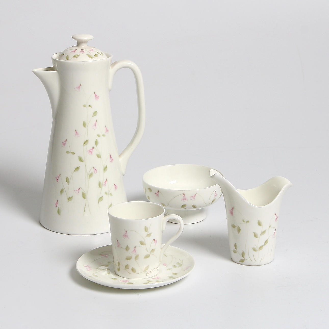 MOCCASERVIS, 27 delar, porslin, Stig Lindberg. 1950-tal.