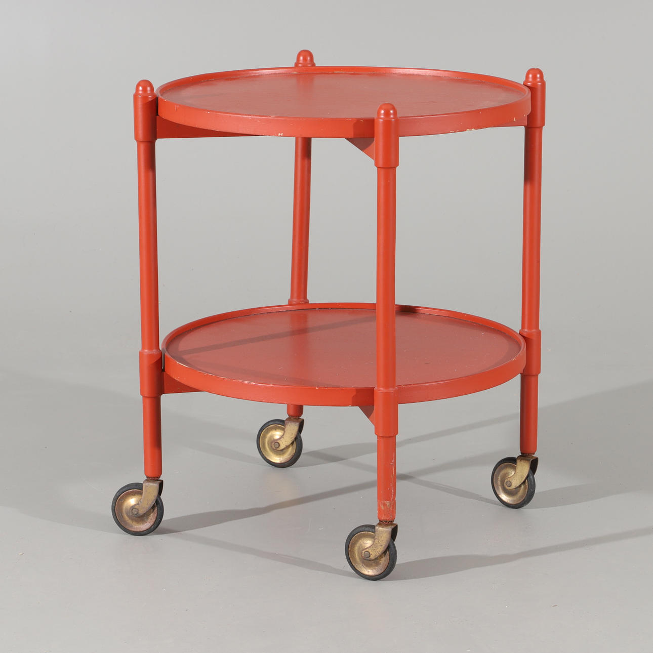 SERVERINGSVAGN, rödmålat trä, 1900-talets mitt.