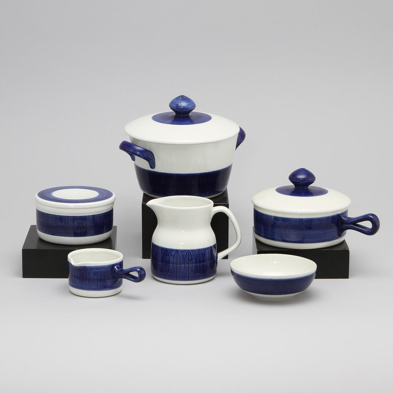 SERVIS, 60 delar, "Koka blå", Hertha Bengtsson, Rörstrand.