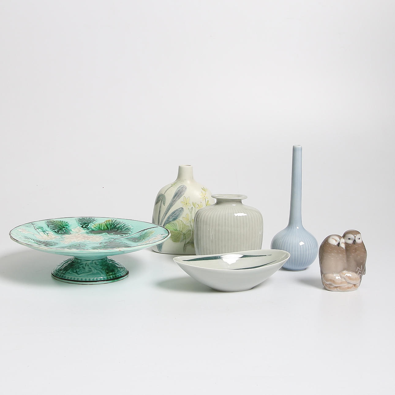 PARTI PORSLIN, 5 delar, porslin bl.a. Carl Harry Stålhane, Rörstrand.