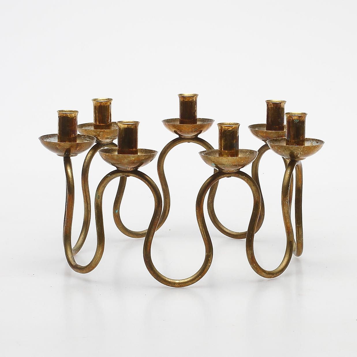 LJUSSTAKE, mässing, "Arvika", Firma Svenskt Tenn.