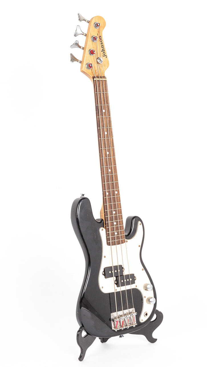 Johnson, E-Bass mit vier Saiten, für Kinder.