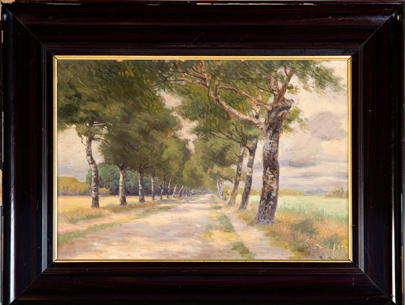 ROBERT STRATMANN. Robert Stratmann, Gemälde, Birkenallee.