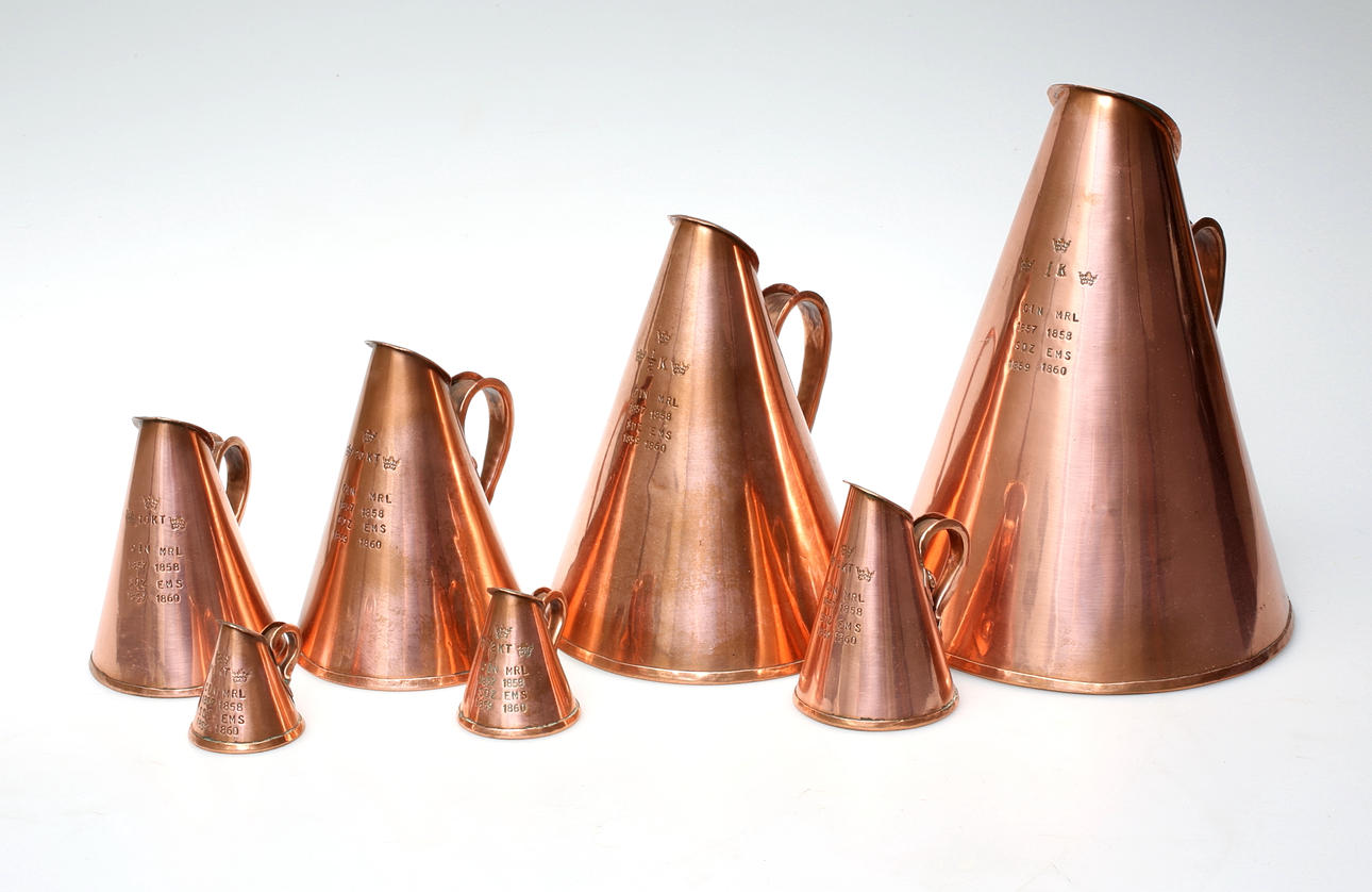 KOPPARMÅTT, 7 stycken, 1900-tal.