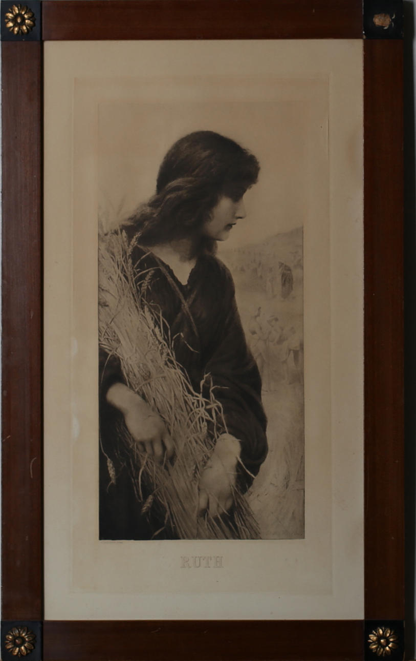 HENRY RYLAND. "Ruth". Lithographic print. Signed in print.