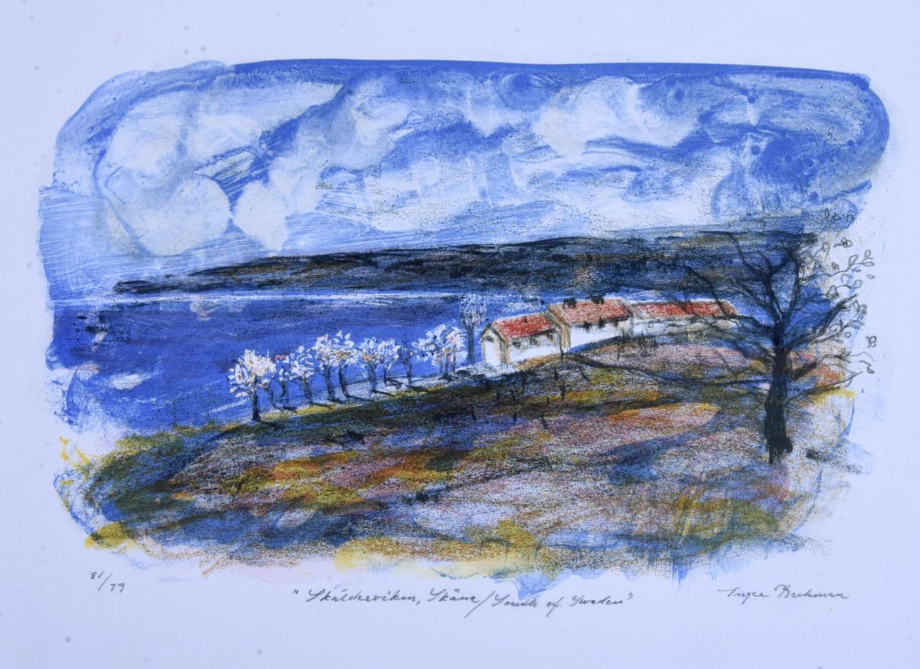 INGER BÄCKMAN. Color lithography.