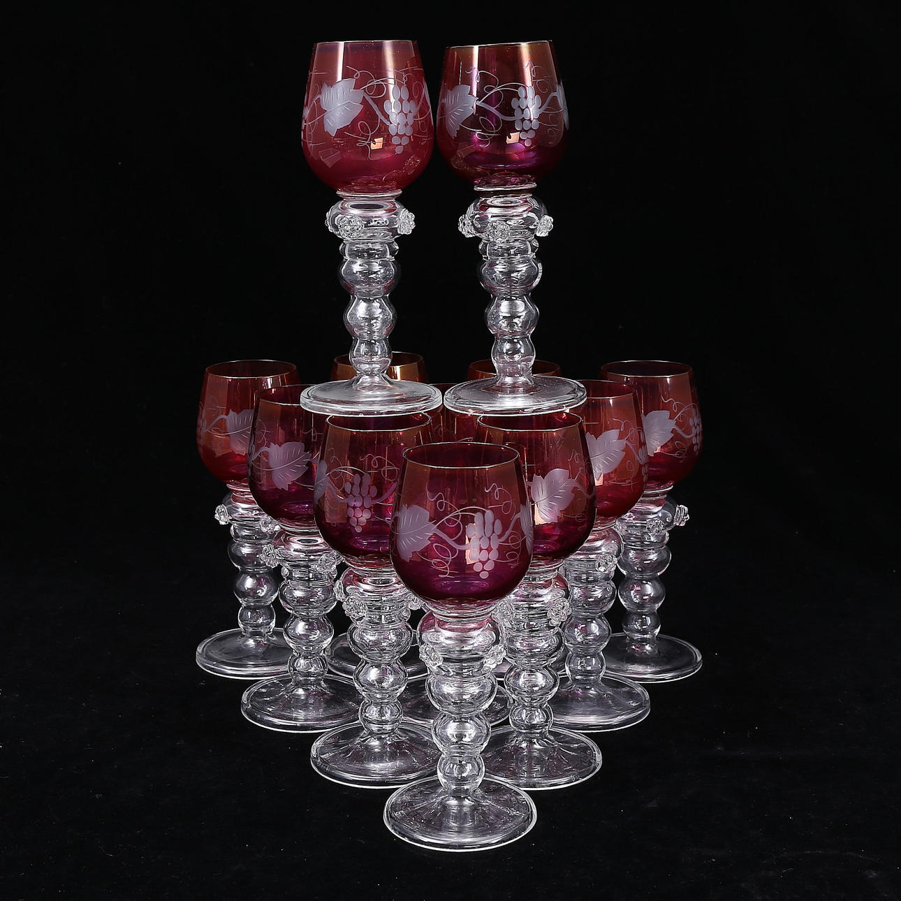 STRAPS, 12 pcs, glass.