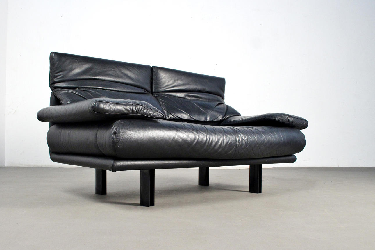 PAOLO PIVA. Leather lounge sofa model 
