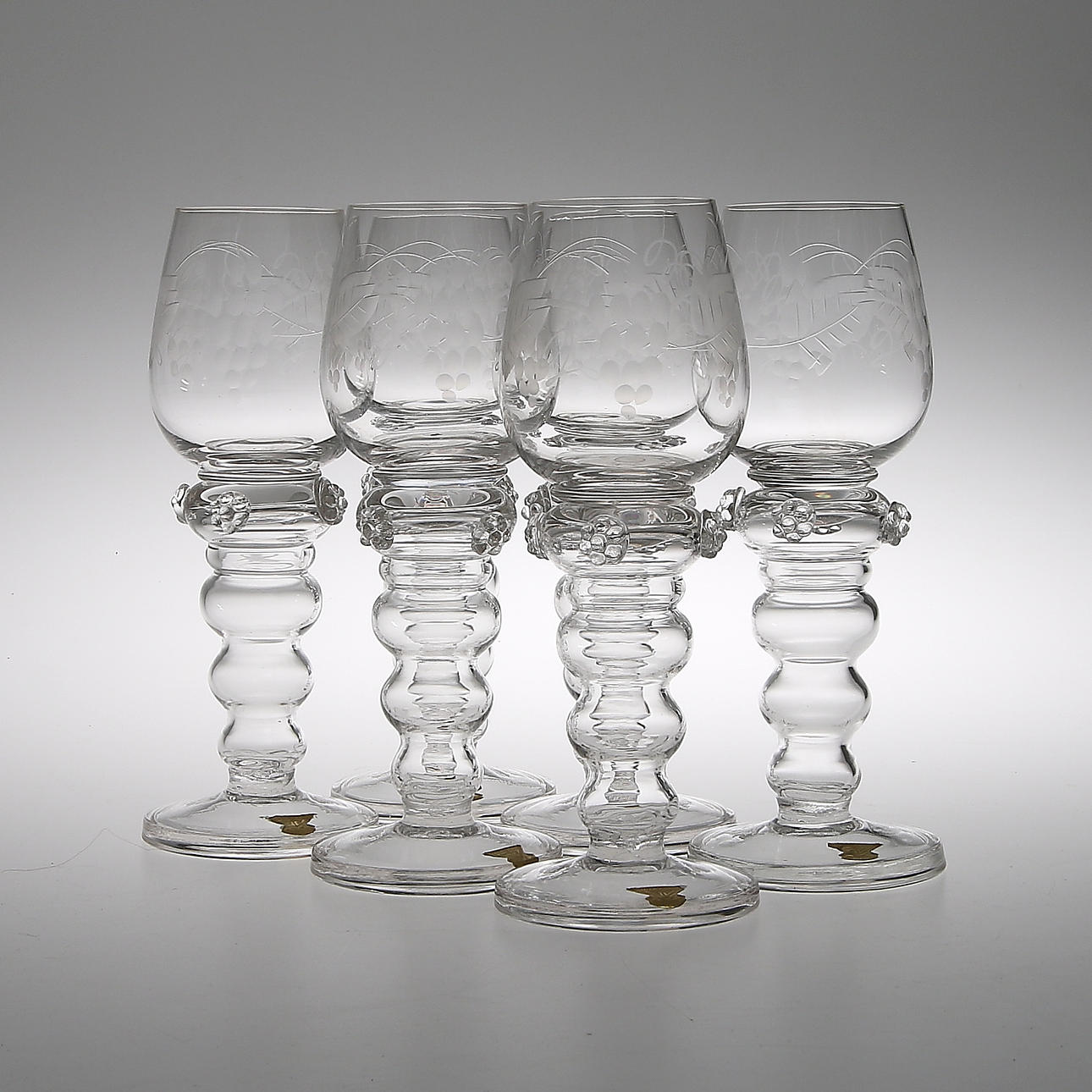 REMMARE, 6 st. glas, Gullaskruf glasbruk, 1900-talets mitt.