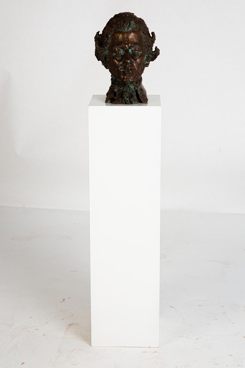 BRUNO STANE-GRILL. Bruno Stane-Grill, buste, Mozart, bronze, træ.
