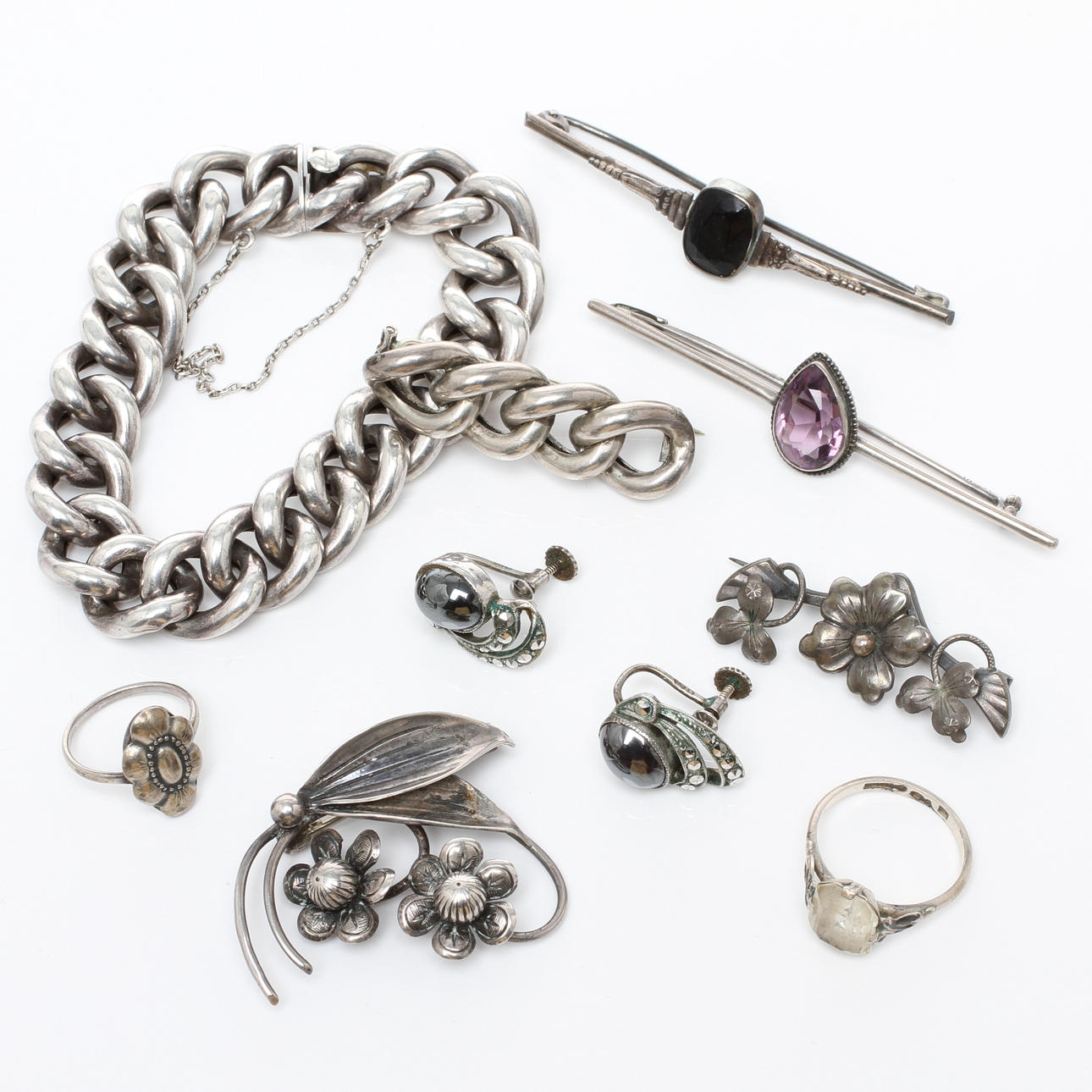 SMYCKEN, 9 delar, silver, 1900/2000-tal.