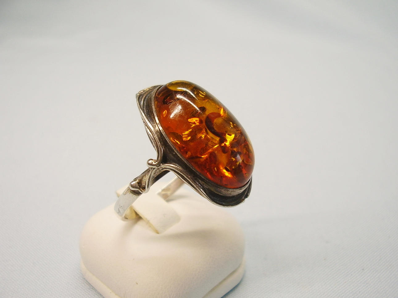 925 SILVER BÄRNSTEN RING.