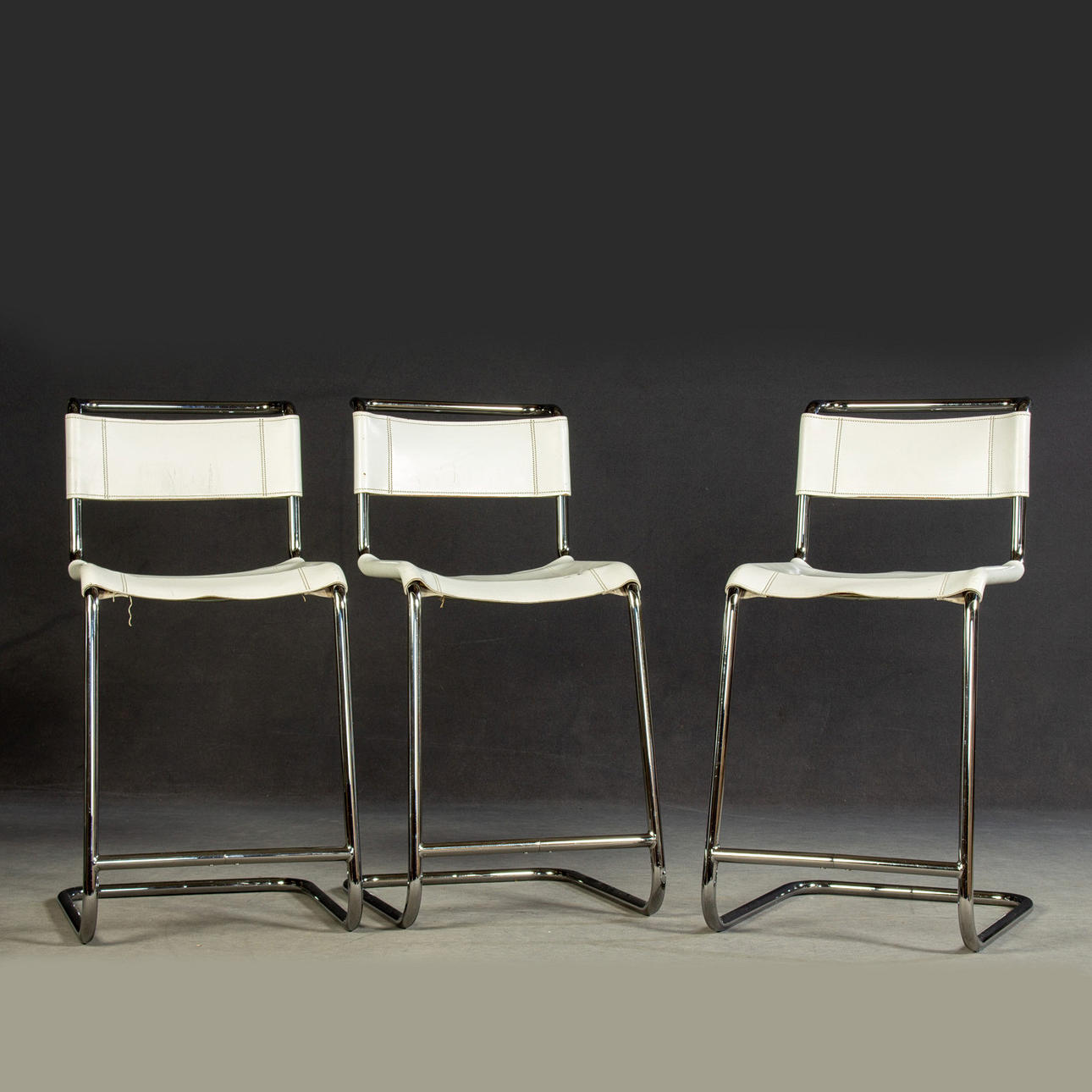 MART STAM. Thonet, 3x bar stools.