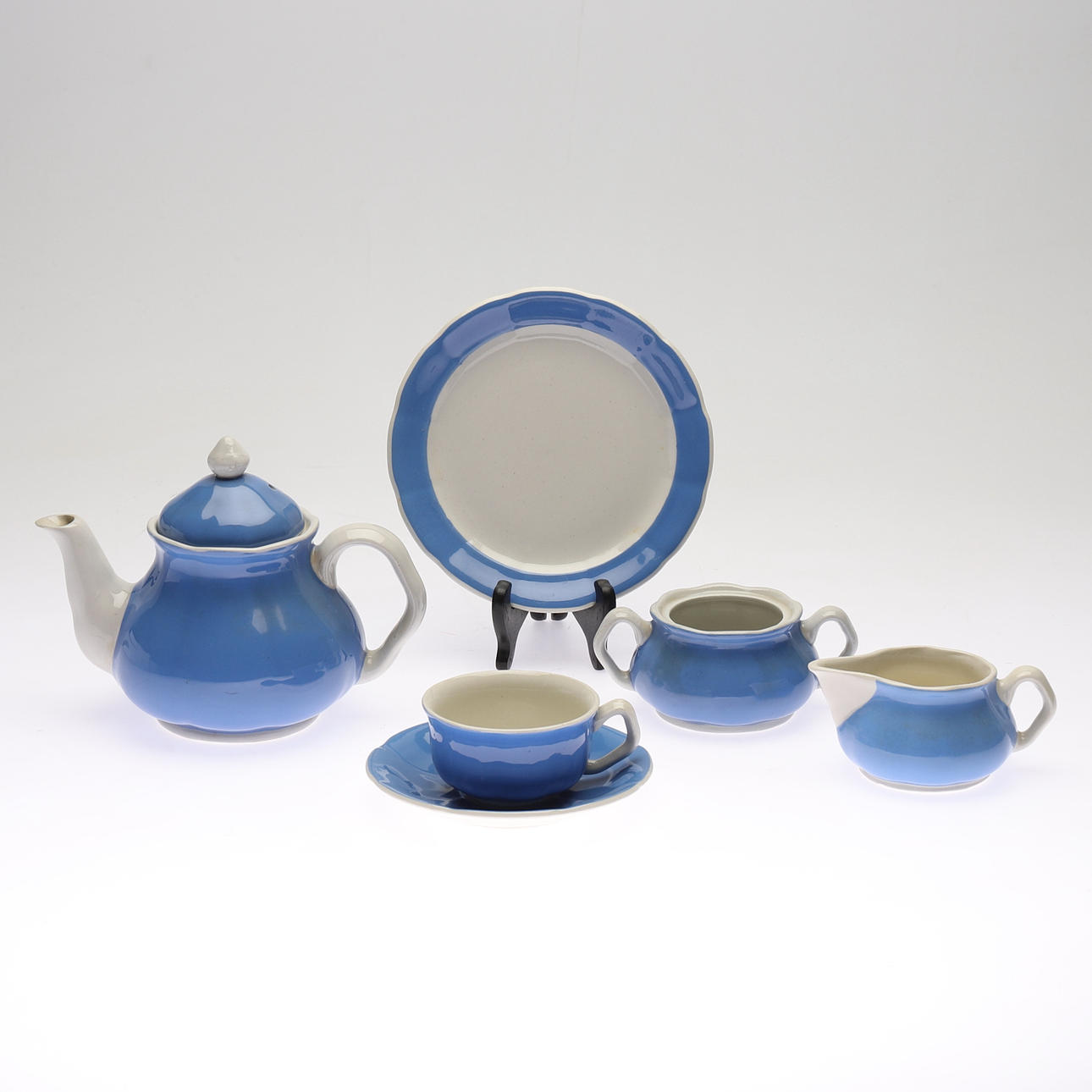 KAFFESÆT, 27 dele, flinttøj, Torgau VEB, Tyskland.