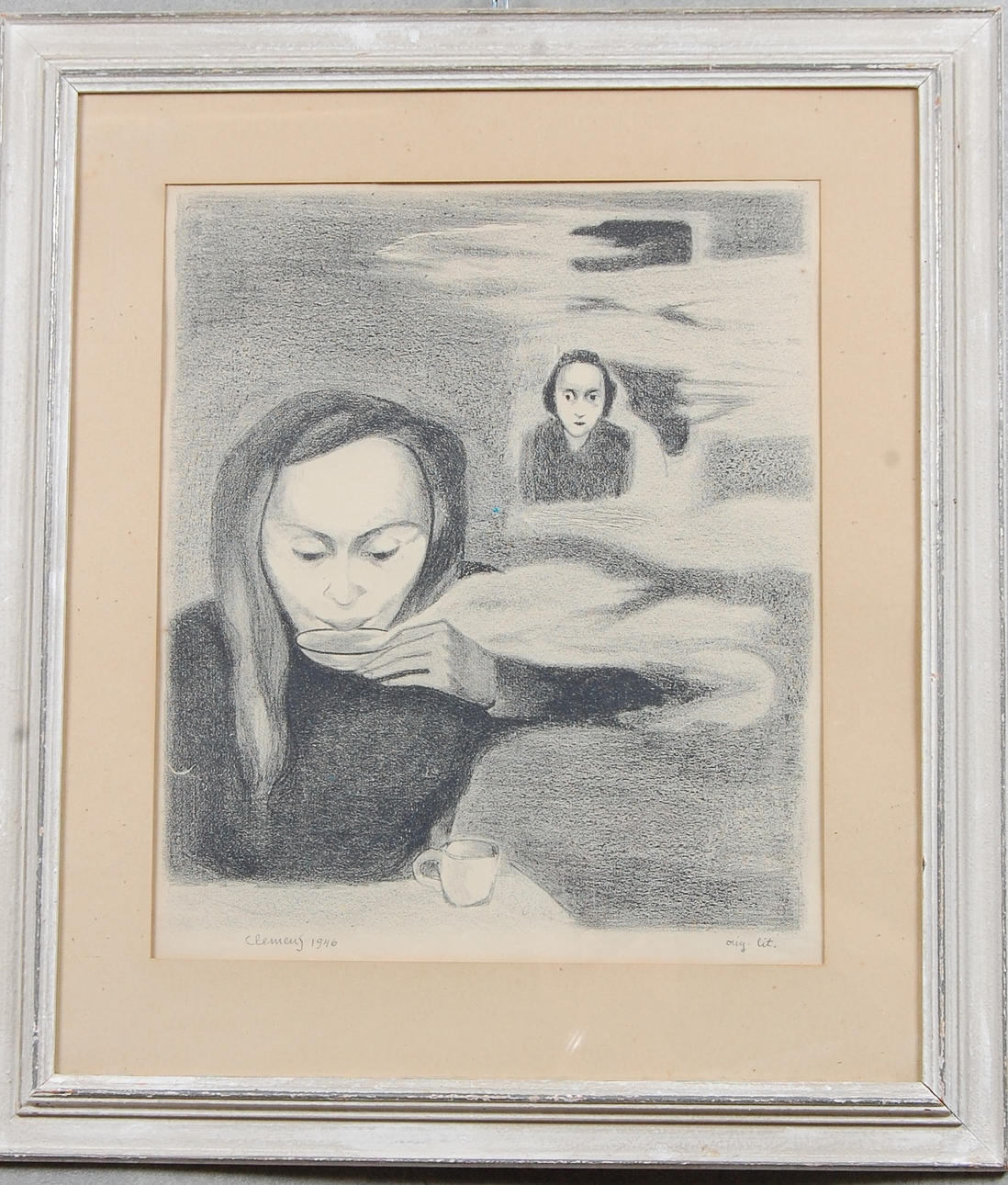 CURT CLEMENS. 1911-1947, original litografi, signerad, daterad 1946.