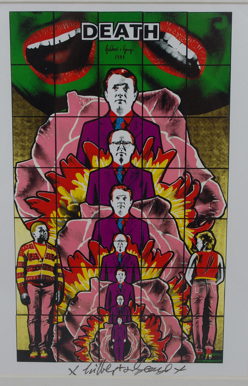 GILBERT & GEORGE. "Death", offsettryck, handsignerat.