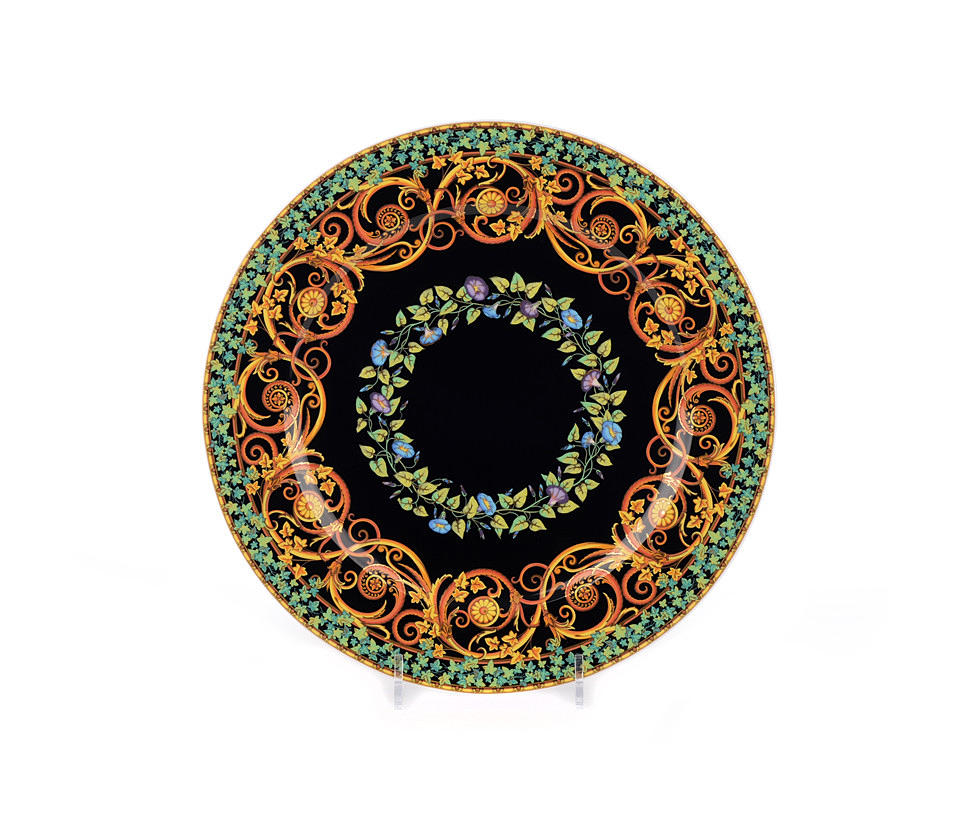 ROSENTHAL VERSACE. " Gold Ivy ", Wandteller. Deutschland, Datierung um 2000.