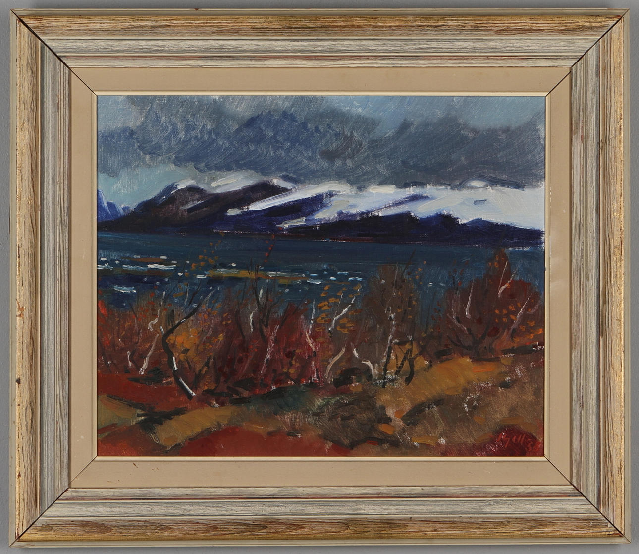 KJELL LEANDER-ENGSTRÖM. Fjällandskap, olja på duk, signerad och daterad 38.