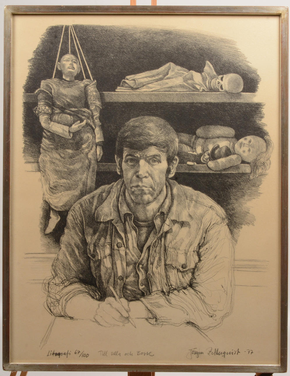 JÖRGEN ZETTERQUIST. Draftsman. Lithograph.