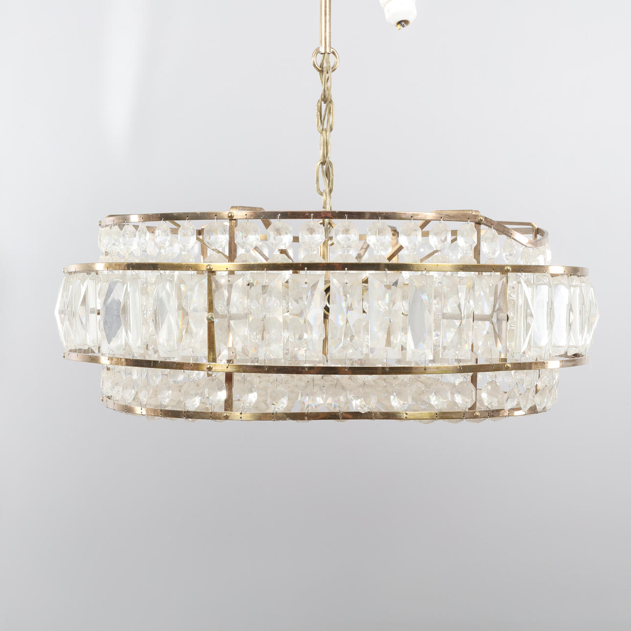 TAKLAMPA/KRONA, glas, 1900-talets.