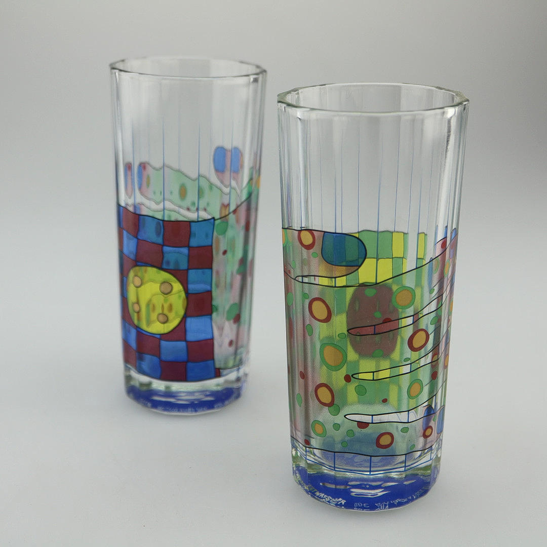 KÖNIGLICH TETTAU HUNDERTWASSER GLÄSER.