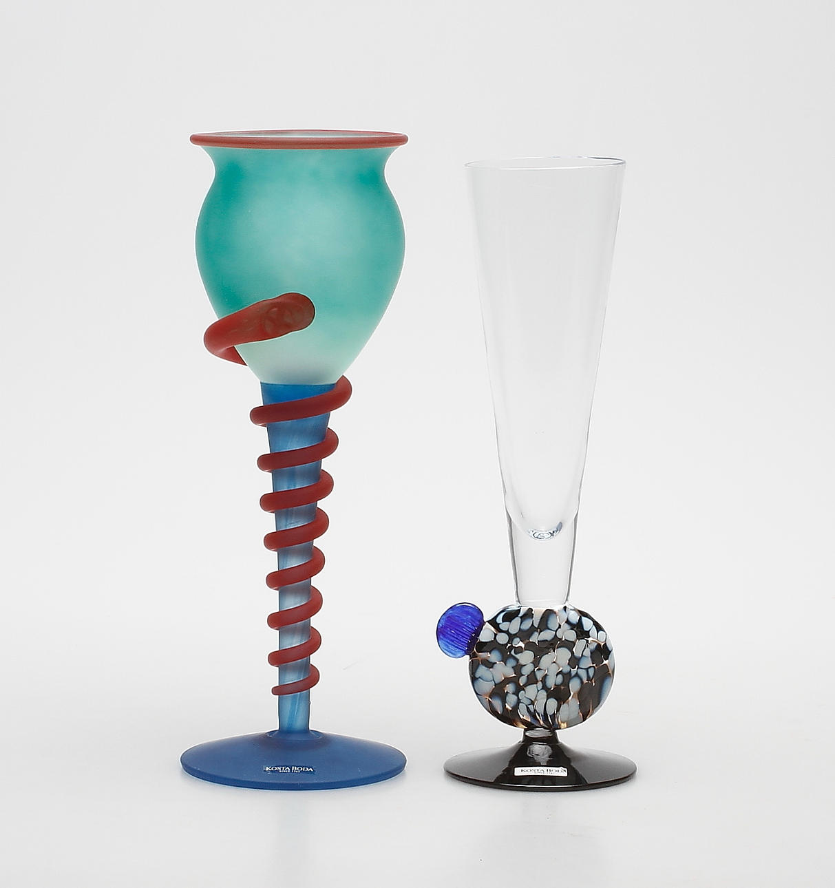 POKALGLAS och CHAMPAGNEGLAS, Kosta Boda.