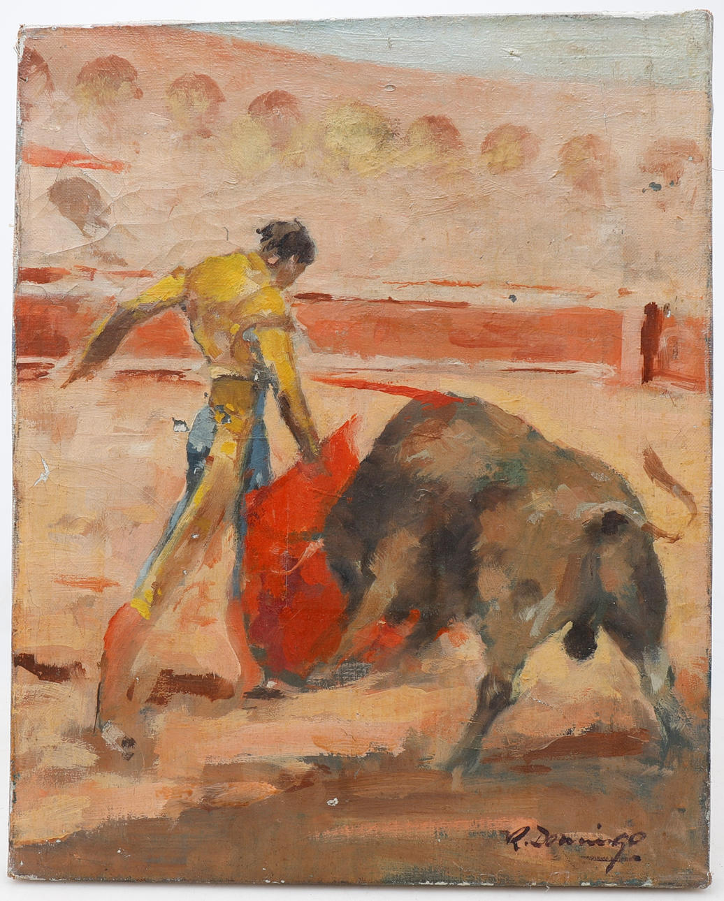 R. DOMINGO. Bullfighting scene.