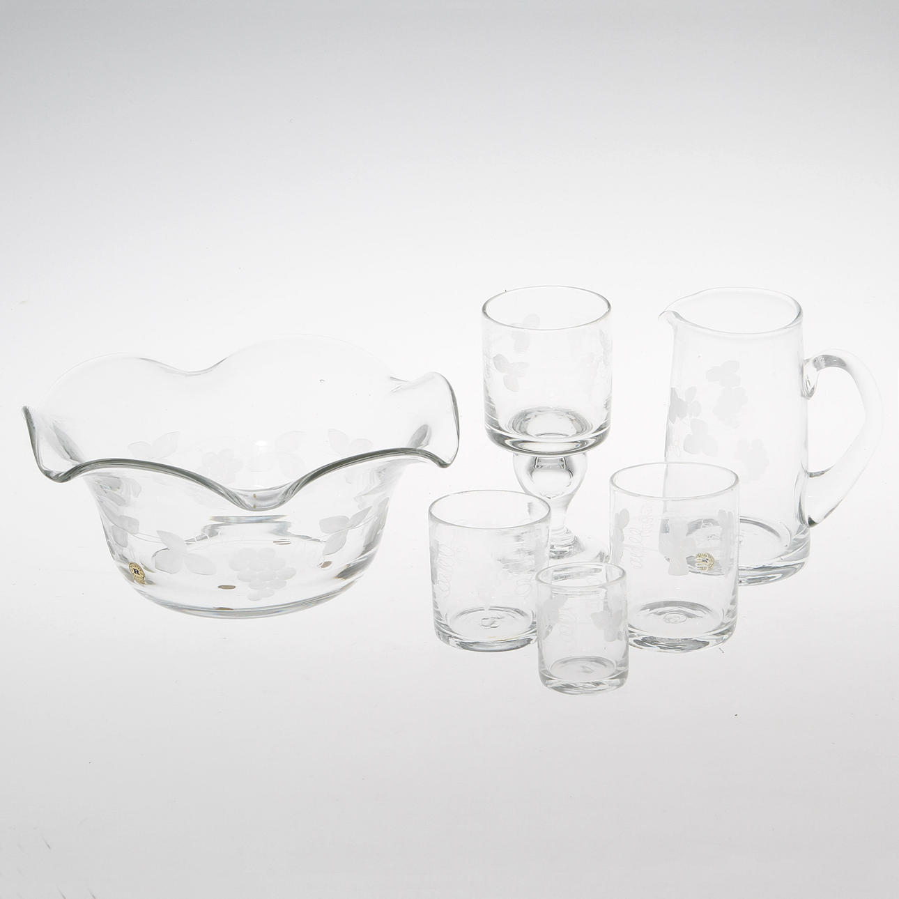 GLASSERVIS, 45 delar, "Swedish Old", Reijmyre.