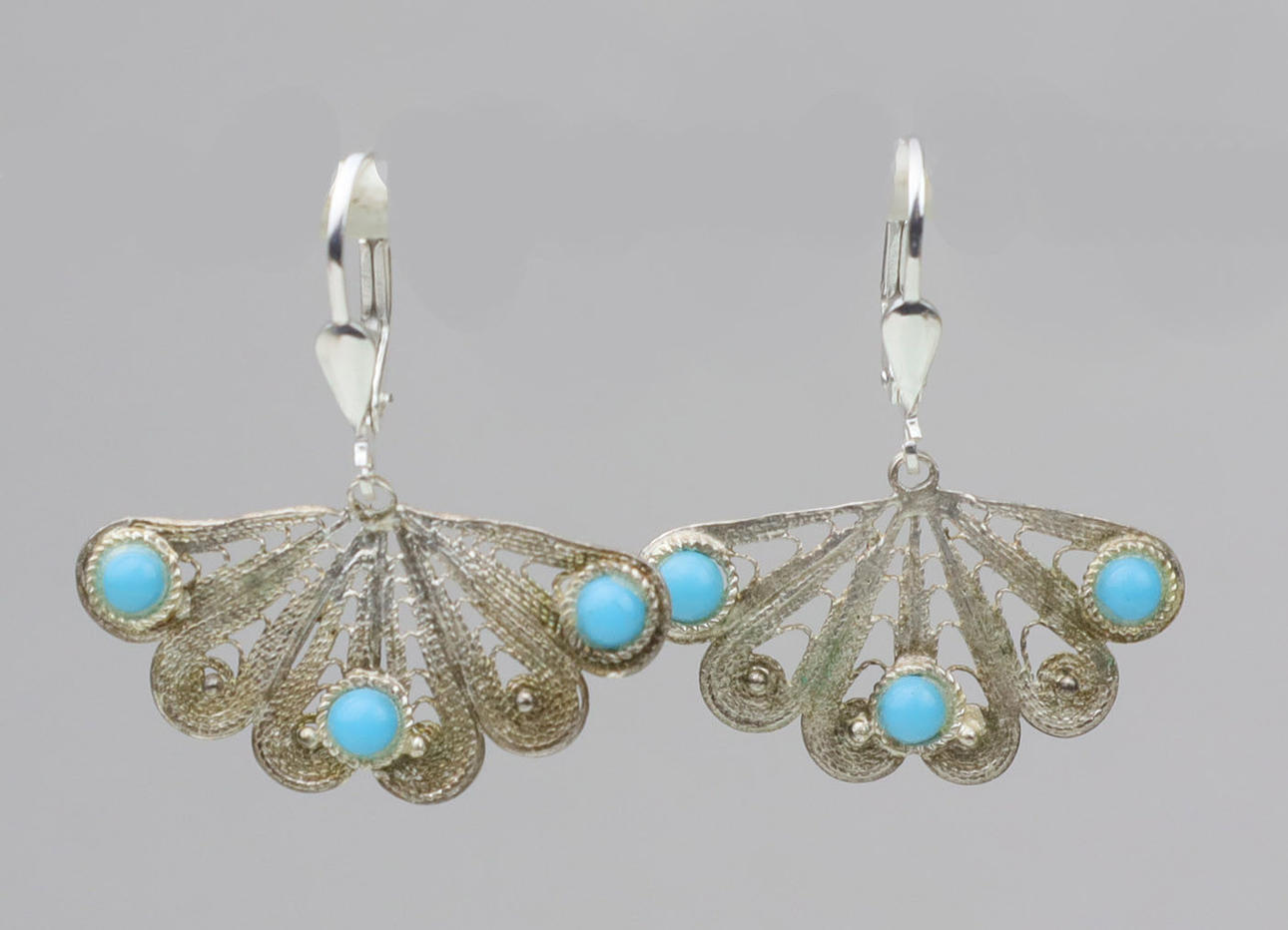 FILIGRANE FÄCHER OHRRINGE, SILBER.