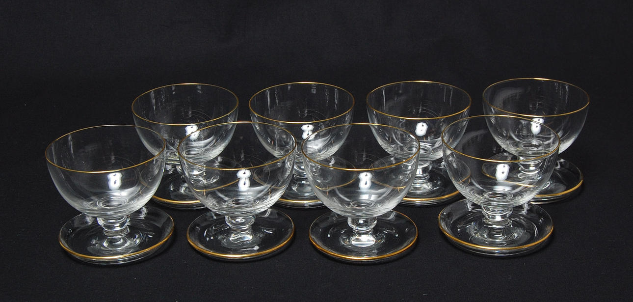 DESSERTSKÅLAR, 8 st Kosta, 1950-tal.