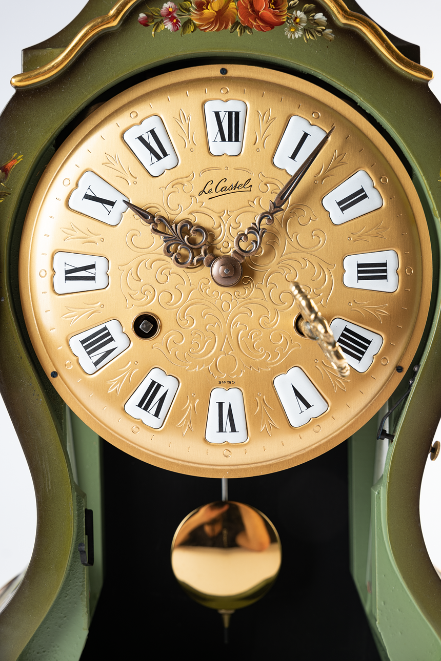 L. CINELLO. Le Castel, wall clock / pendulum clock, model