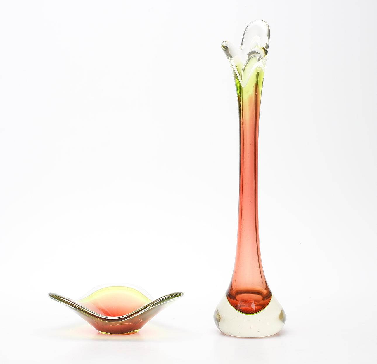 VAS och SKÅL, underfångsglas, Paul Kedelv, Flygsfors, signerade och daterade 54.