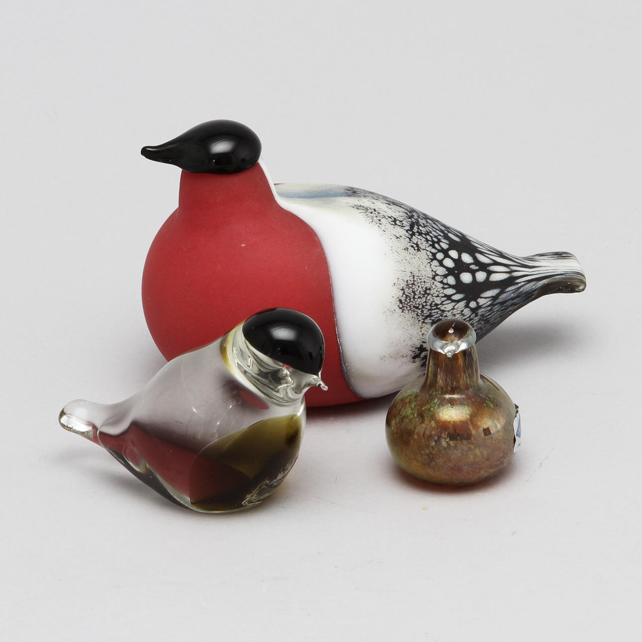 FIGURINER, 3 st, glas, Oiva Toikka samt Jaakko Niemi.