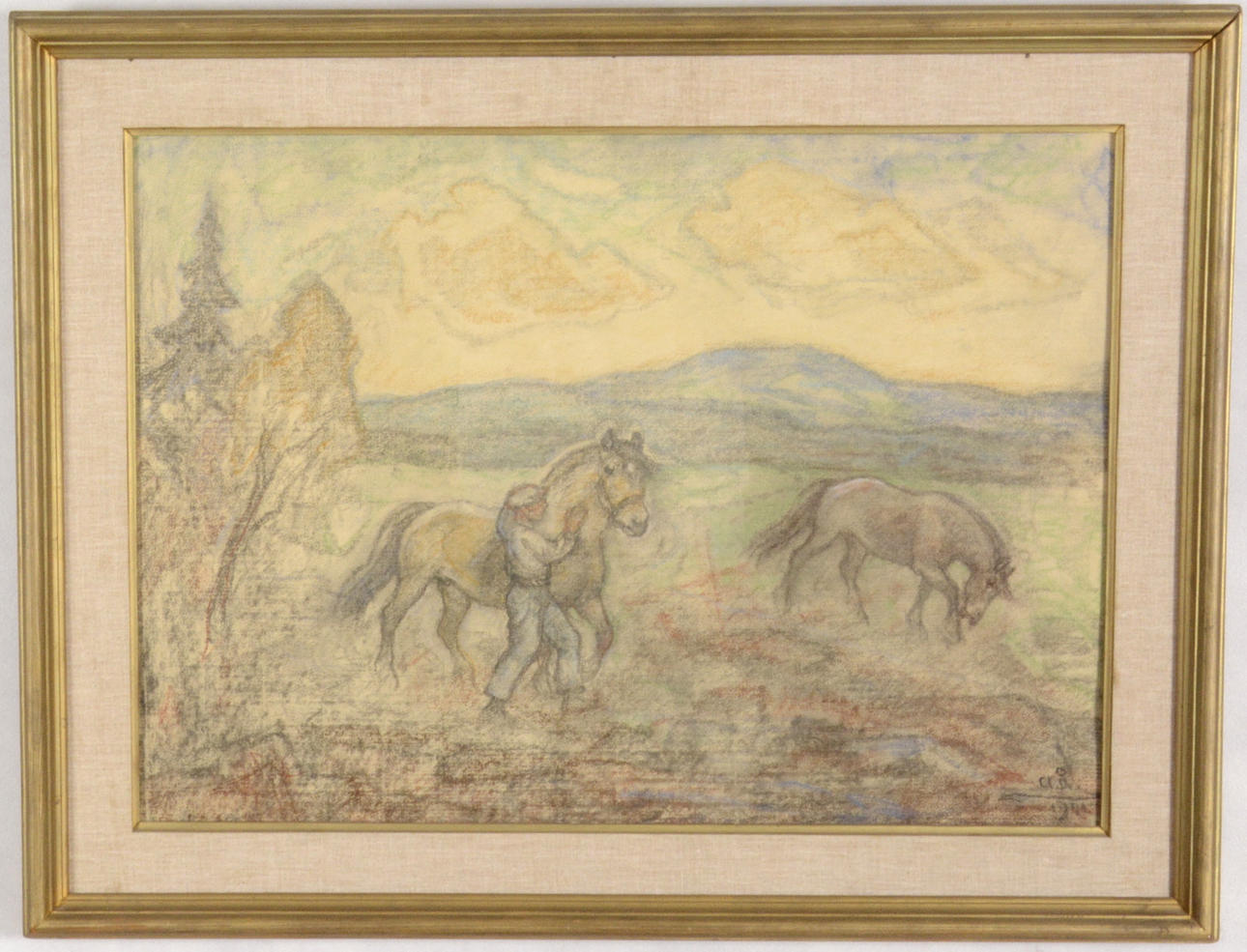 ACKE ÅSLUND. PASTELL.