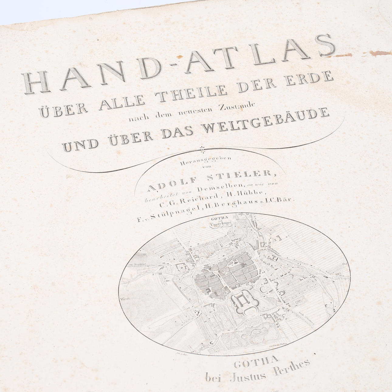 LIBRO DE MAPAS, atlas de la mano de Adolf Stieler, siglo XIX.