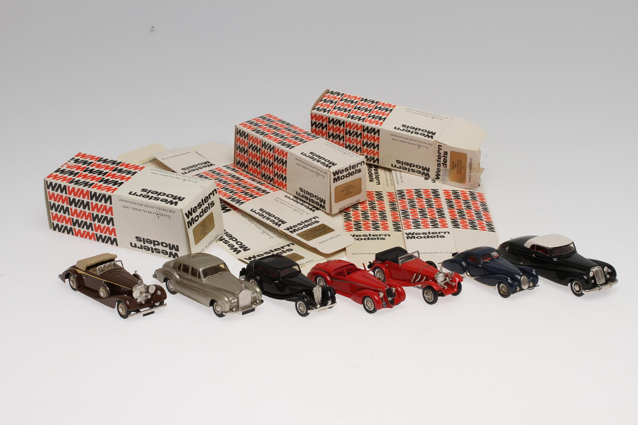 MODELLBILAR 7 stycken Western Models i originalkartonger.