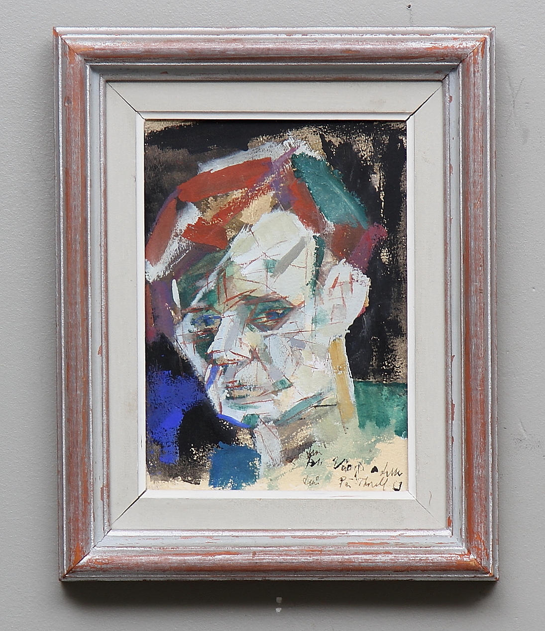 PÄR THORELL. Självporträtt, olja på pannå, signerad och daterad 63.