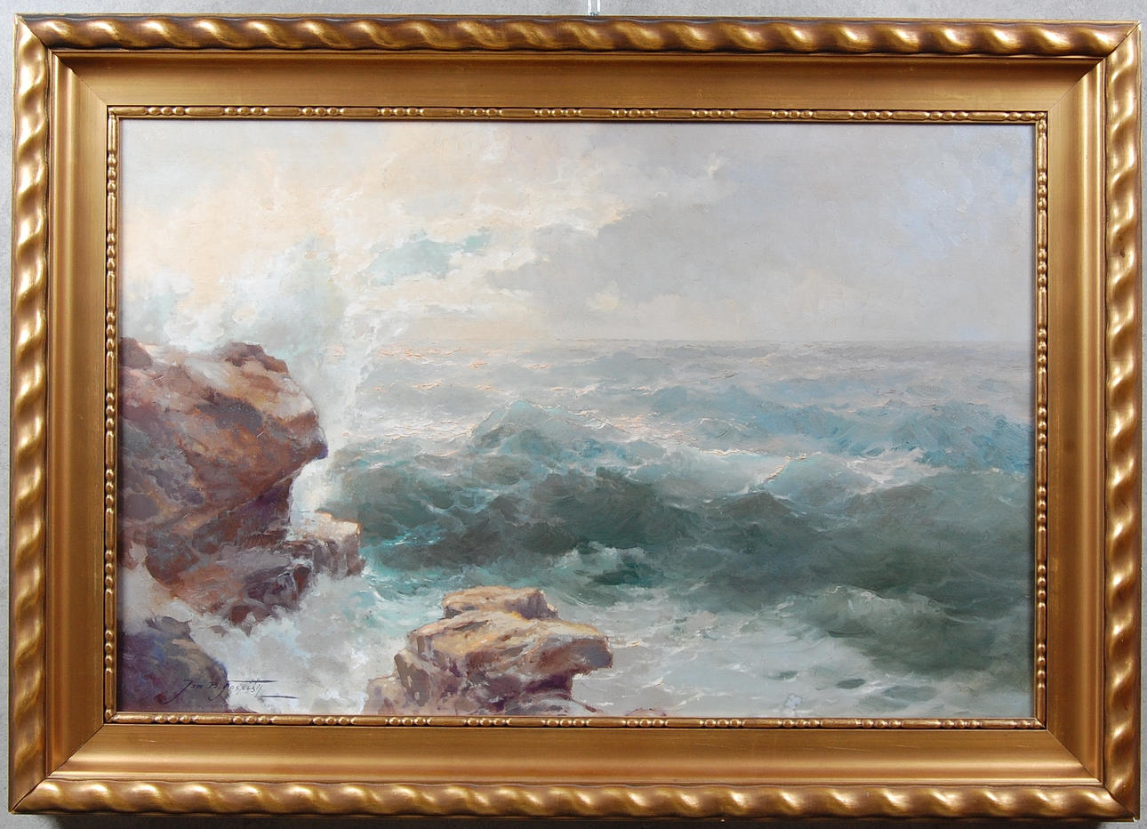 JAN POSBISIL. 1898-1968, olja på duk, " Från Hovshallar " signerad.