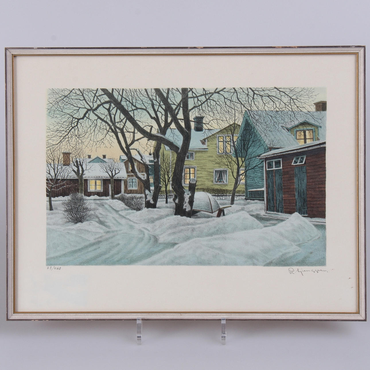 REINHOLD LJUNGGREN. färglitografi, signerad och numrerad 83/460.