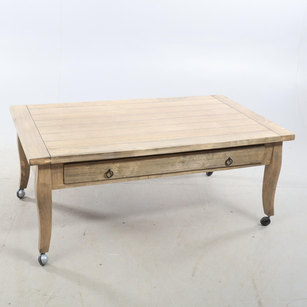 COFFEE TABLE, on wheels, Contemporary.