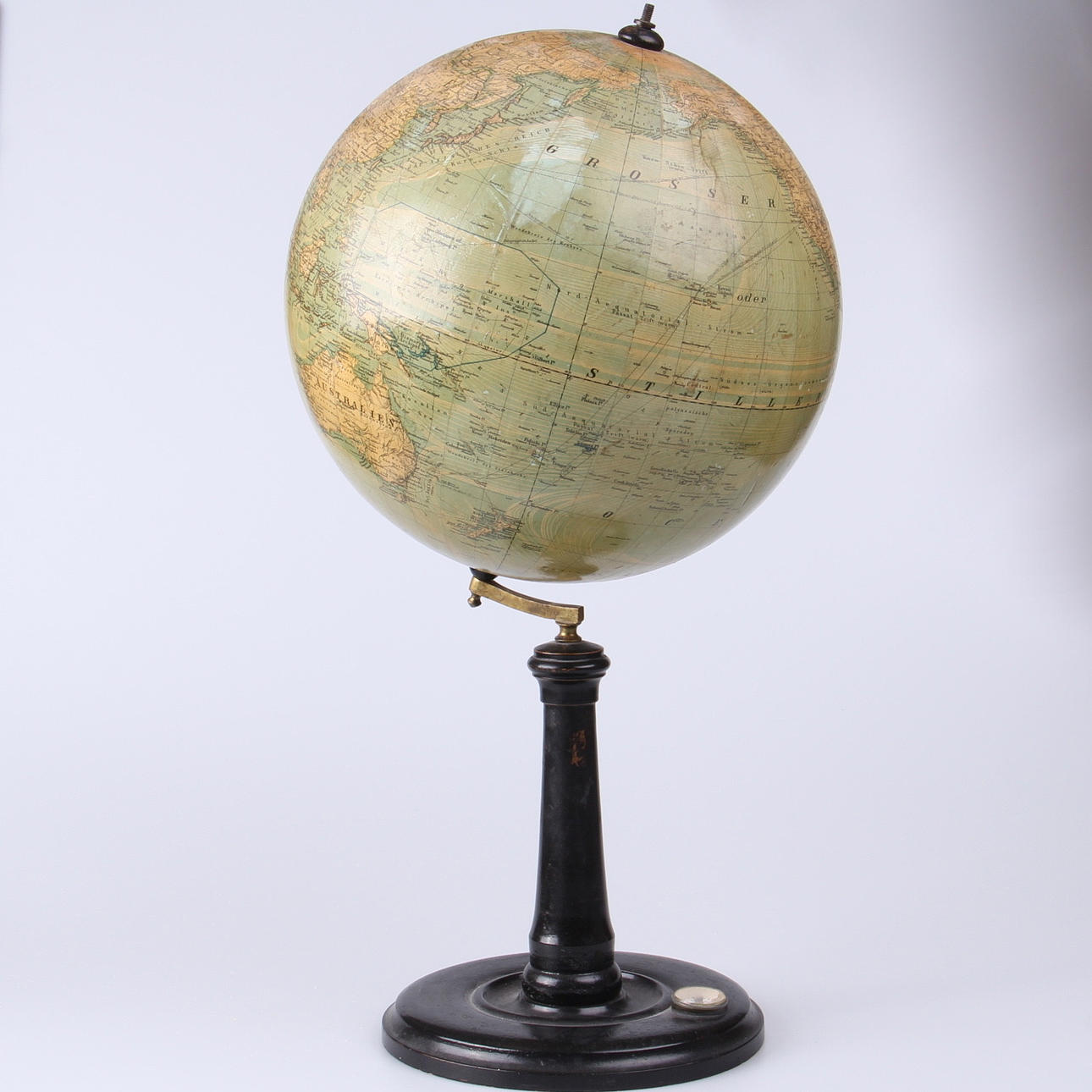 JORDGLOB, med kompass, Ludw.Jul.Heymann, Leipzig.