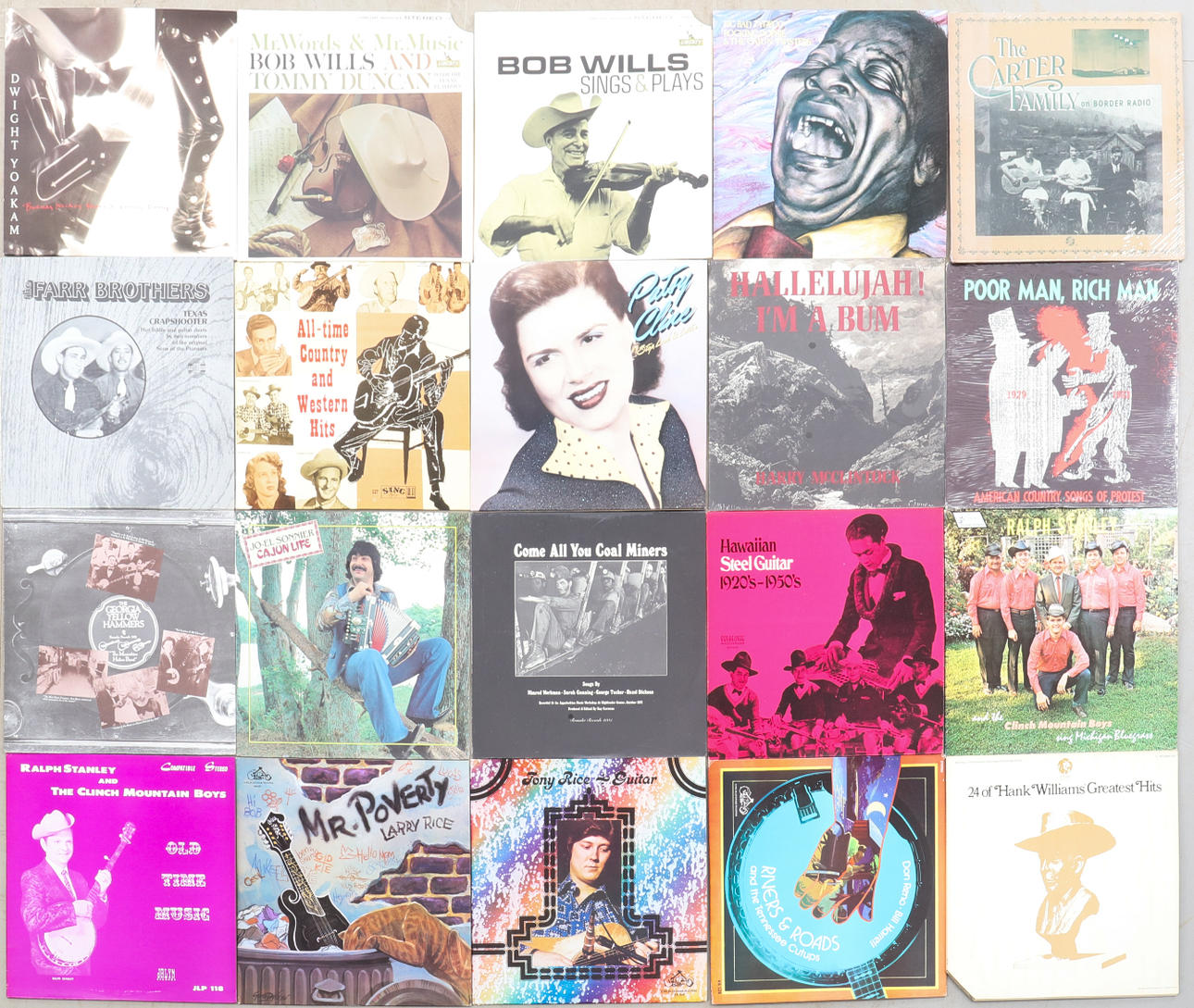 VINYL RECORDS, 20 pieces, World/Folk/Country.